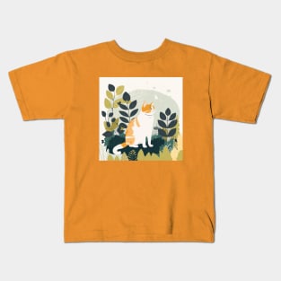 Cat in Nature Design Kids T-Shirt